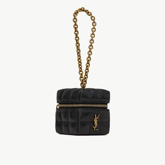 CASSANDRE MATELASSÉ CARRÉ MINI CUBE ON CHAIN IN LAMBSKIN - Picture 3 of 5